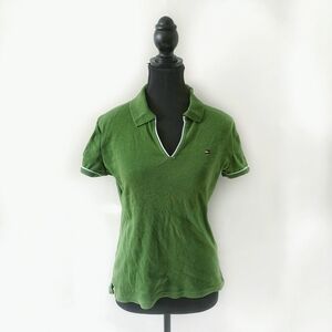💮3/$45💮 Tommy Hilfiger Moss Green Buttonless Short Sleeve Polo Shirt
